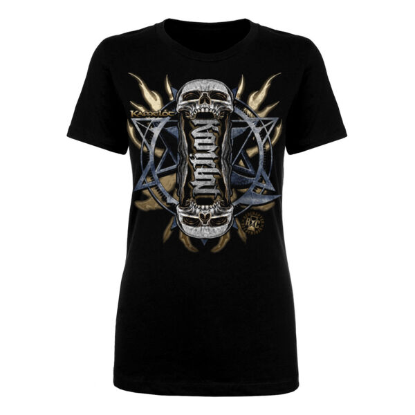 MORTAL ALCHEMY - SKULLS - ULTRA PREMIUM WOMEN'S S/S FITTED T-SHIRT - SOLID GRAPHITE BLACK Thumbnail